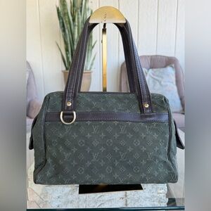 Louis Vuitton Josephine Mini Lin Forest Green Bag💝💝💝